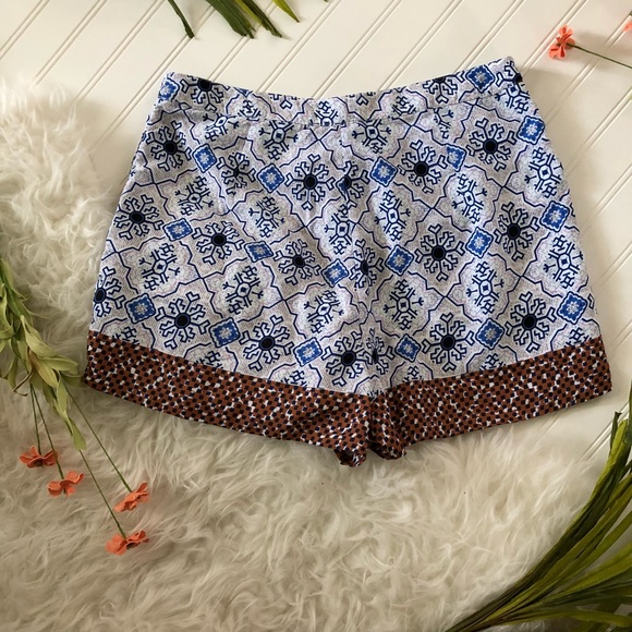 Topshop Mosaic Pattern Shorts with Jewel Details - Picture 7 of 7